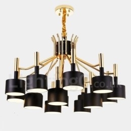 15 Luzes 2 Camadas Moderno Estilo Contemporâneo Lustre Lâmpada Luz