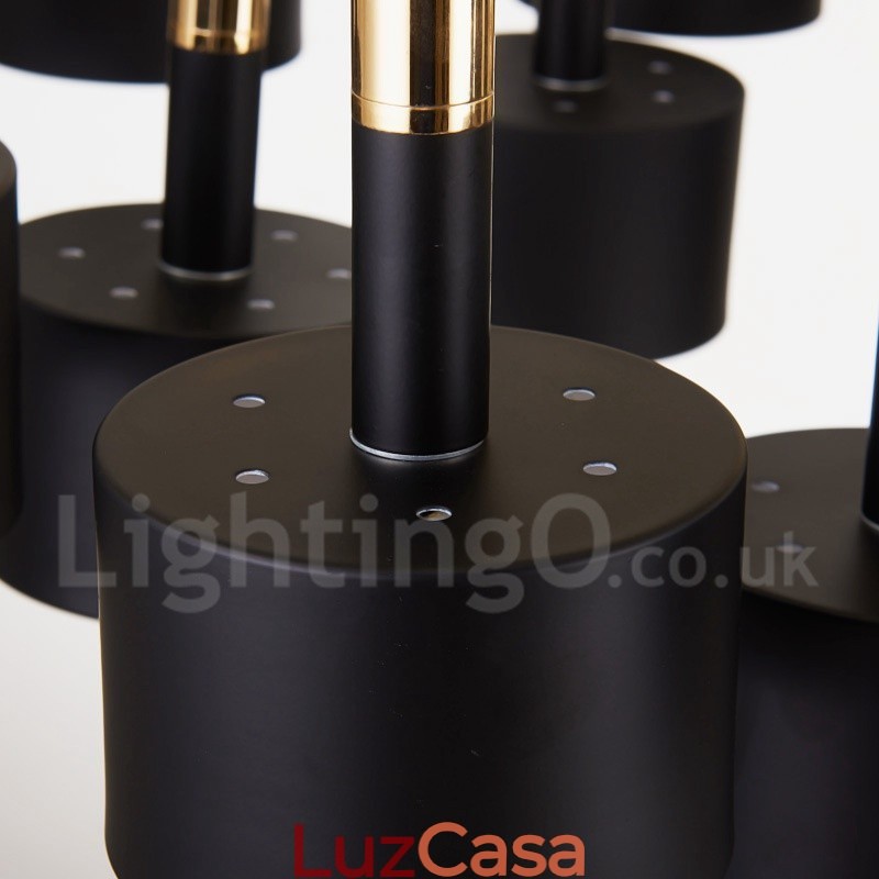 15 Luzes 2 Camadas Moderno Estilo Contemporâneo Lustre Lâmpada Luz