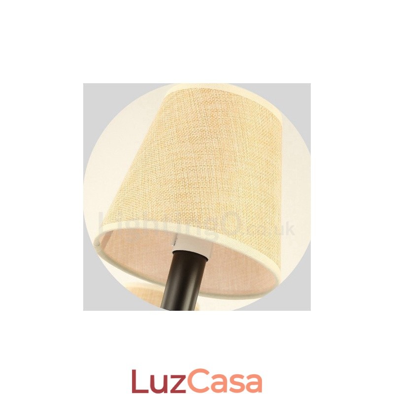 Lustre retrô country de 6 luzes com uma única camada