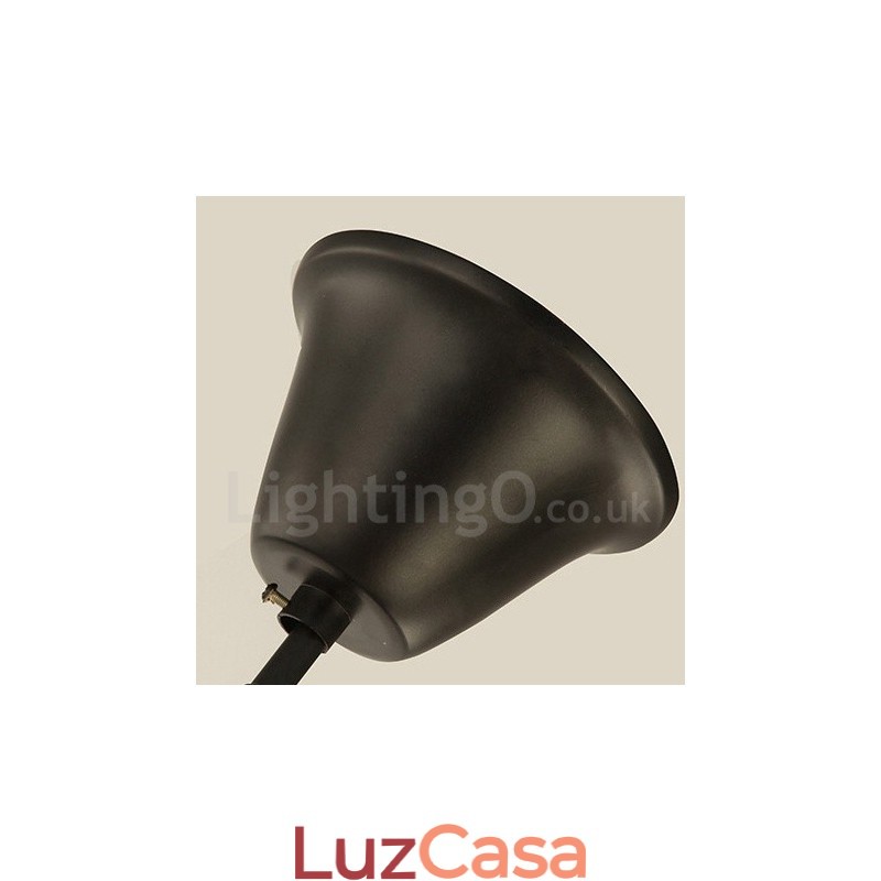 Lustre retrô country de 6 luzes com uma única camada