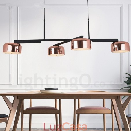 Lustre giratório moderno contemporâneo de 4 níveis de luz única Lustre giratório moderno contemporâneo de 4 níveis de luz única