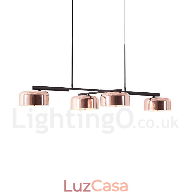 Lustre giratório moderno contemporâneo de 4 níveis de luz única