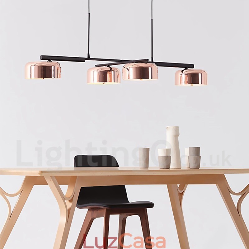 Lustre giratório moderno contemporâneo de 4 níveis de luz única