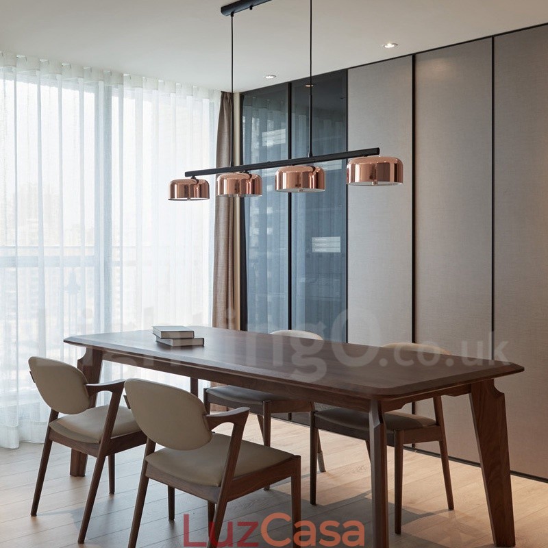 Lustre giratório moderno contemporâneo de 4 níveis de luz única