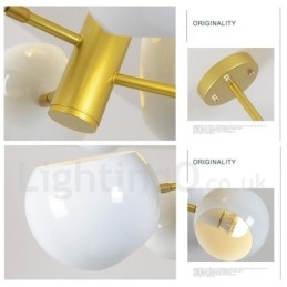 Lustre moderno contemporâneo branco de 10 luzes