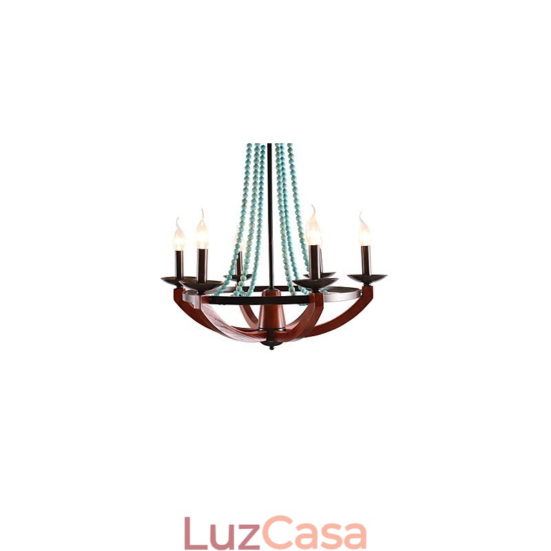 Bohemia 6 Simples Europeu Mediterrâneo Head Drop American Country Britânico Rural Living Lamps