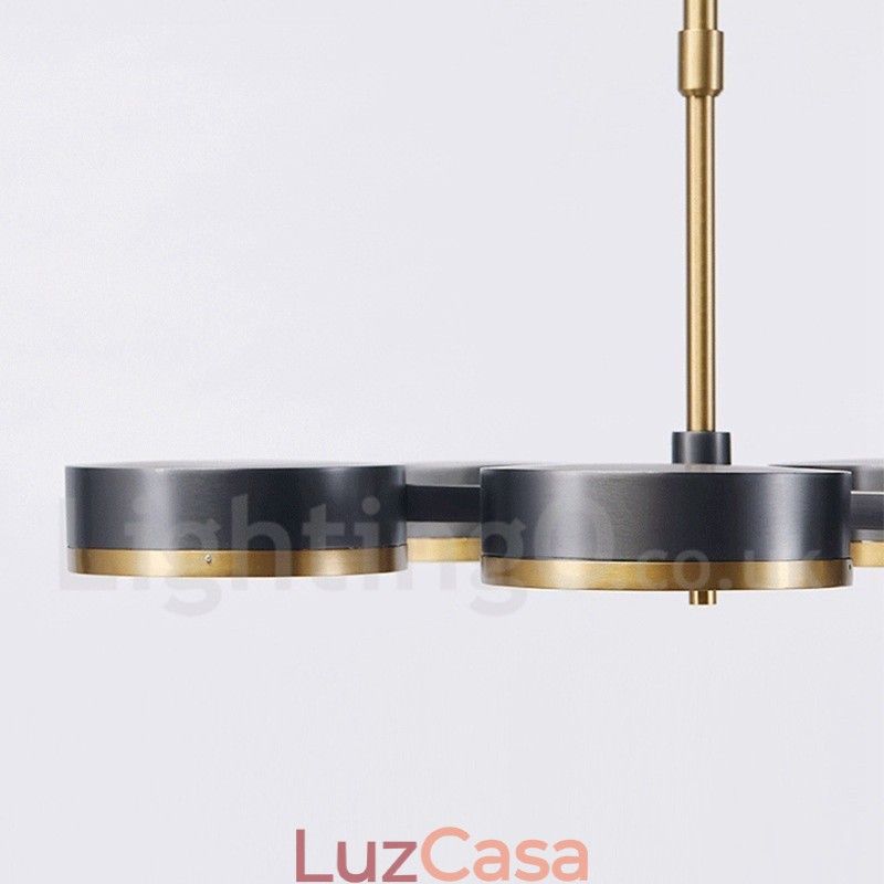 Lustre moderno contemporâneo de 5 luzes de nível único