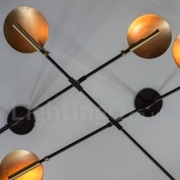 Lustre moderno contemporâneo de 8 luzes
