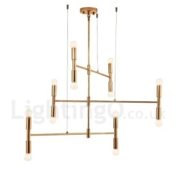 8 Luzes 3 Camadas Moderno Contemporâneo Lustre Lâmpada Luz