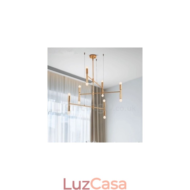 8 Luzes 3 Camadas Moderno Contemporâneo Lustre Lâmpada Luz
