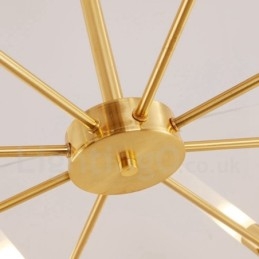 Lustre moderno contemporâneo giratório de 8 luzes