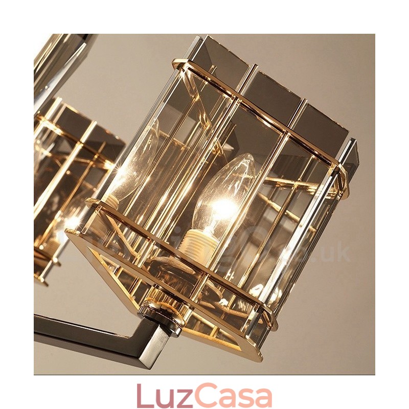 Lustre moderno contemporâneo de 3 níveis com luz única