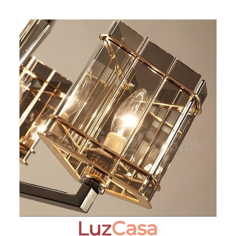 Lustre moderno contemporâneo de 6 luzes de nível único