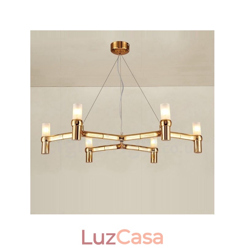 6 Luzes Camada Única Moderna Contemporânea Lustre Lâmpada Luz