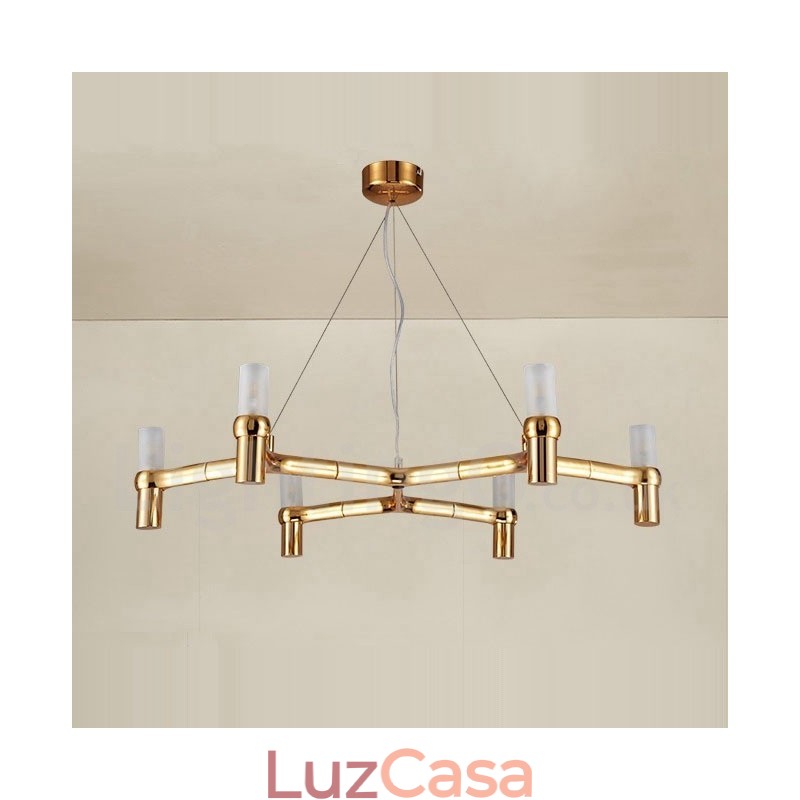 6 Luzes Camada Única Moderna Contemporânea Lustre Lâmpada Luz