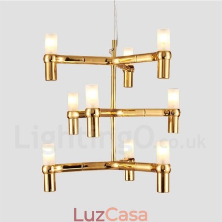 9 Luzes 3 Camadas Moderno Contemporâneo Lustre Lâmpada Luz 9 Luzes 3 Camadas Moderno Contemporâneo Lustre Lâmpada Luz