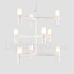9 Luzes 3 Camadas Moderno Contemporâneo Lustre Lâmpada Luz