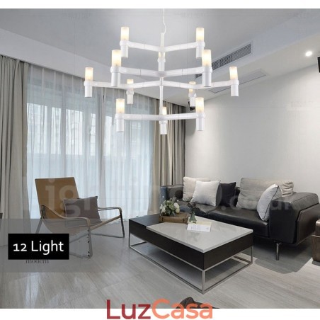 12 Luzes 3 Camadas Moderno Contemporâneo Lustre Lâmpada Luz 12 Luzes 3 Camadas Moderno Contemporâneo Lustre Lâmpada Luz