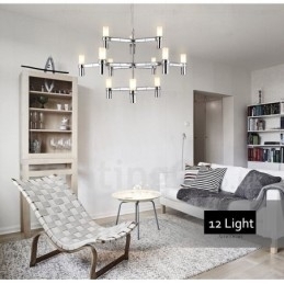 12 Luzes 3 Camadas Moderno Contemporâneo Lustre Lâmpada Luz