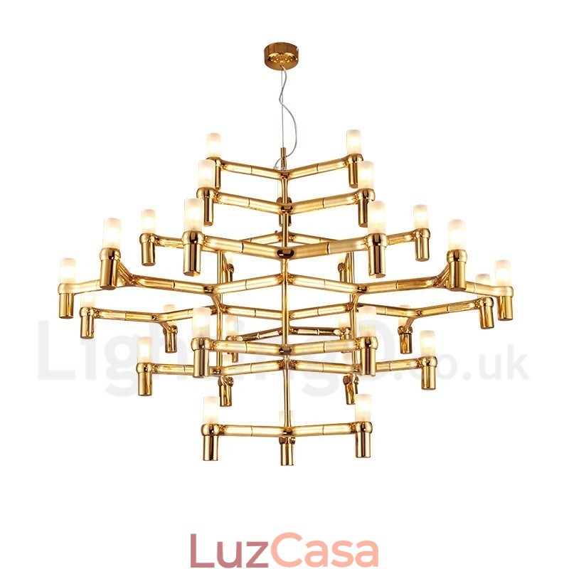 30 Luzes 5 Camadas Modernas Contemporâneas Lustre Lâmpada Luz