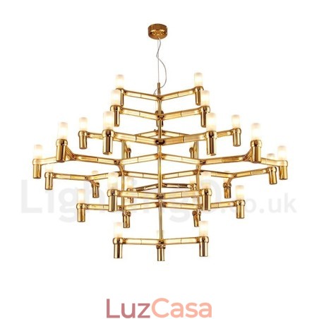 30 Luzes 5 Camadas Modernas Contemporâneas Lustre Lâmpada Luz 30 Luzes 5 Camadas Modernas Contemporâneas Lustre Lâmpada Luz