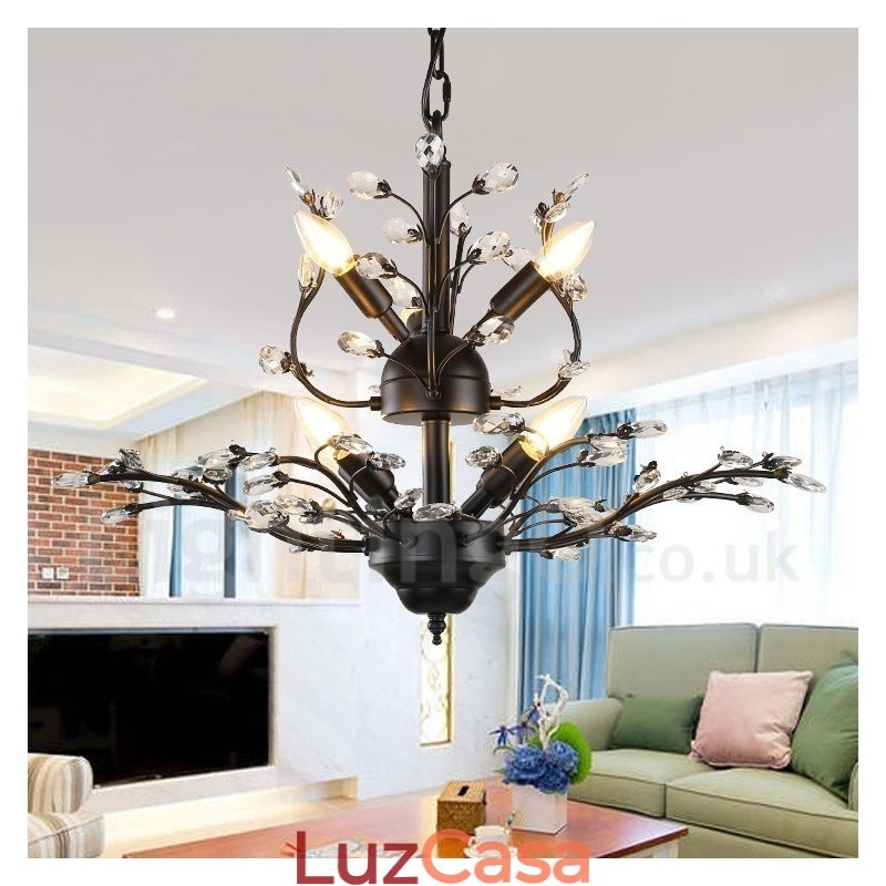 60 cm de altura, 45 cm de largura, moderno, contemporâneo, 7 luzes, lustre, lâmpada, luz
