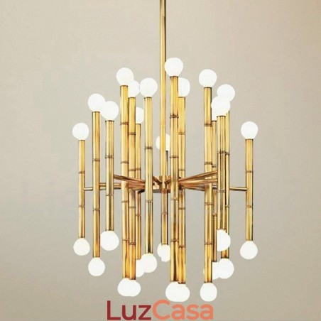 Lustre moderno contemporâneo de 30 luzes e 2 níveis para iluminação Lustre moderno contemporâneo de 30 luzes e 2 níveis para iluminação