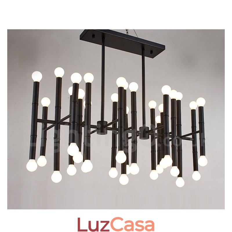 Lustre moderno contemporâneo de 42 luzes para luz