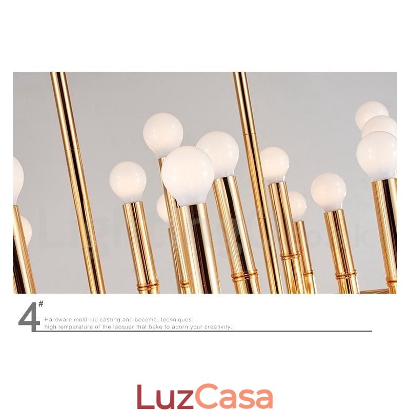 Lustre moderno contemporâneo de 42 luzes para luz