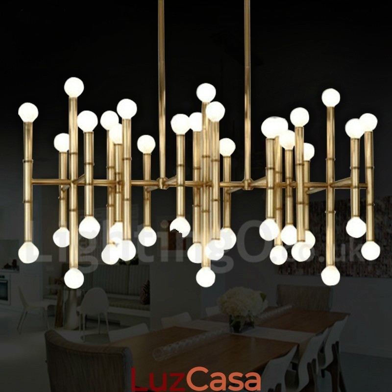 Lustre moderno contemporâneo de 42 luzes para luz
