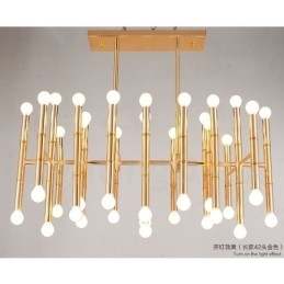 Lustre moderno contemporâneo de 42 luzes para luz