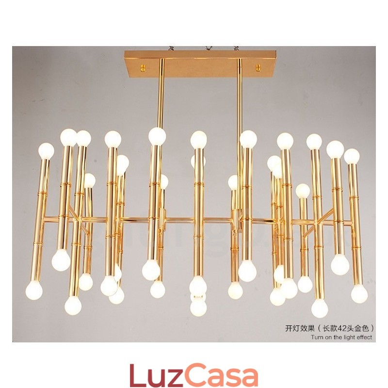 Lustre moderno contemporâneo de 42 luzes para luz