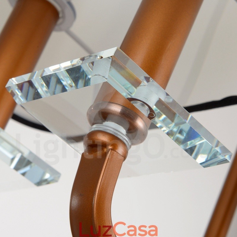 Lustre moderno contemporâneo de 8 luzes de nível único