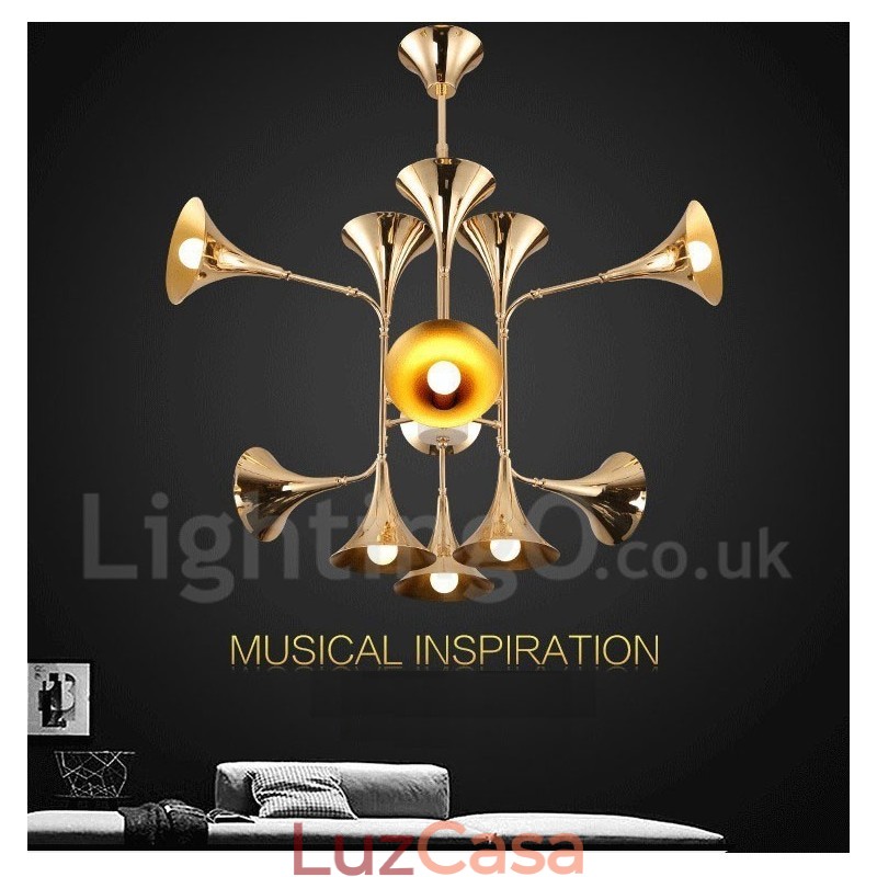 Lustre de 12 luzes estilo moderno e contemporâneo