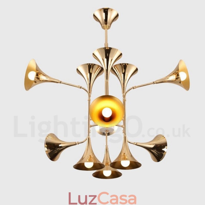 Lustre de 12 luzes estilo moderno e contemporâneo