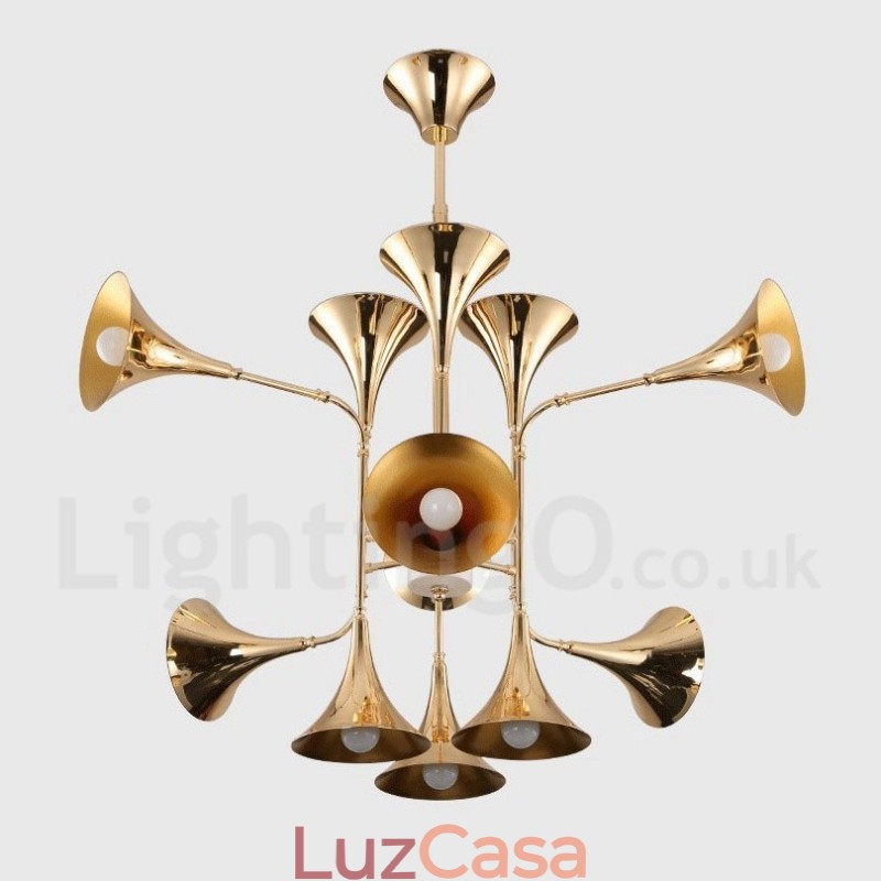 Lustre de 12 luzes estilo moderno e contemporâneo
