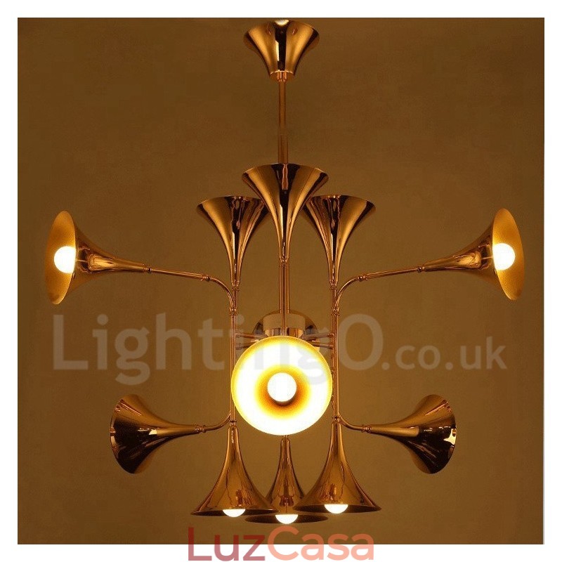 Lustre de 12 luzes estilo moderno e contemporâneo