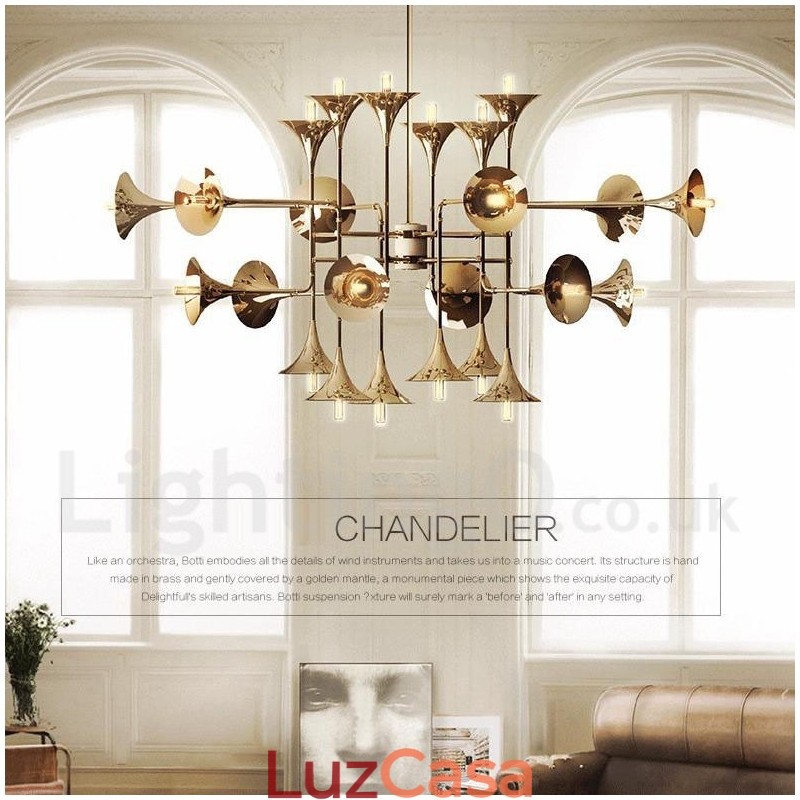 Lustre de 24 luzes, estilo moderno e contemporâneo
