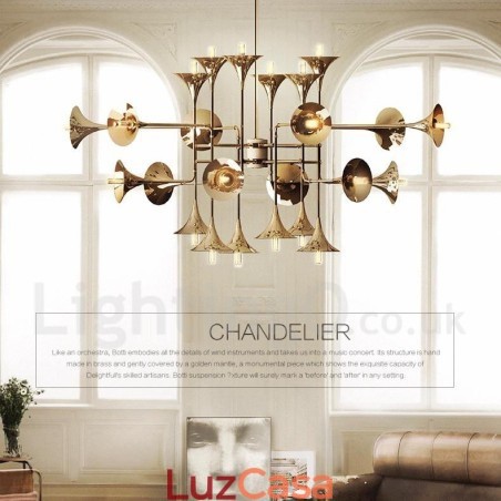 Lustre de 24 luzes, estilo moderno e contemporâneo Lustre de 24 luzes, estilo moderno e contemporâneo