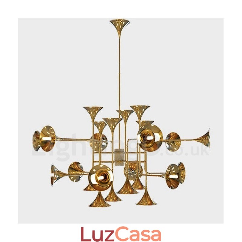 Lustre de 24 luzes, estilo moderno e contemporâneo