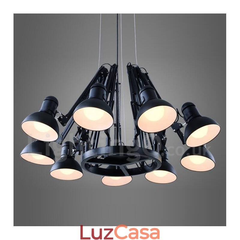 9 Luzes Modernas Contemporâneas Lustre de Camada Única Luminária