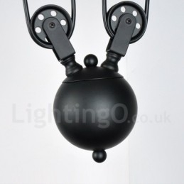 Luminária pendente de metal vintage country com 2 luzes