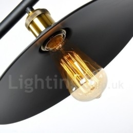 Luminária pendente de metal vintage country com 2 luzes