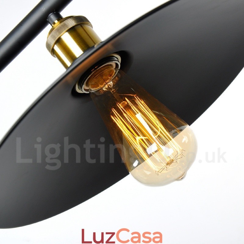 Luminária pendente de metal vintage country com 2 luzes