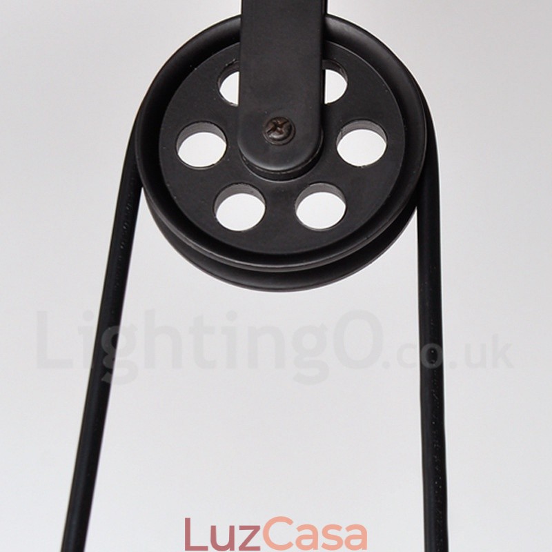 Luminária pendente de metal vintage country com 3 luzes