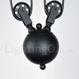 Luminária pendente de metal vintage country com 3 luzes