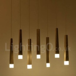 1 Luz Moderna Contemporânea De Madeira Pendente