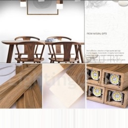 1 Luz Moderna Contemporânea De Madeira Pendente