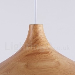 1 Luz Moderna Contemporânea De Madeira Pendente Luz