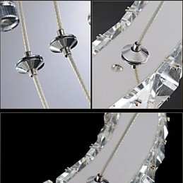 Lustre de cristal Luzes Iluminação moderna Três anéis D305070 K9 Grandes luminárias de teto de cristal